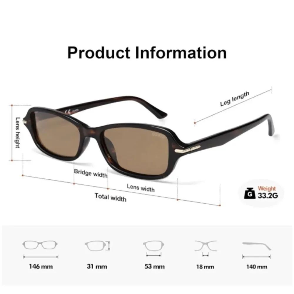 Retro Rectangular Tortoise Sunglasses - Picture 3 of 5